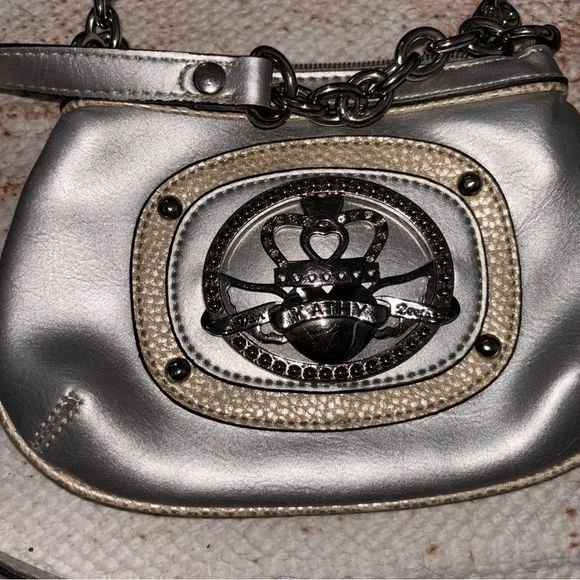 Kathy Van Zealand Silver Designer Women's Crossbody Bag - Picture 2 of 6